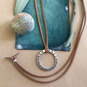 New suede cord Sundance Charm Necklace